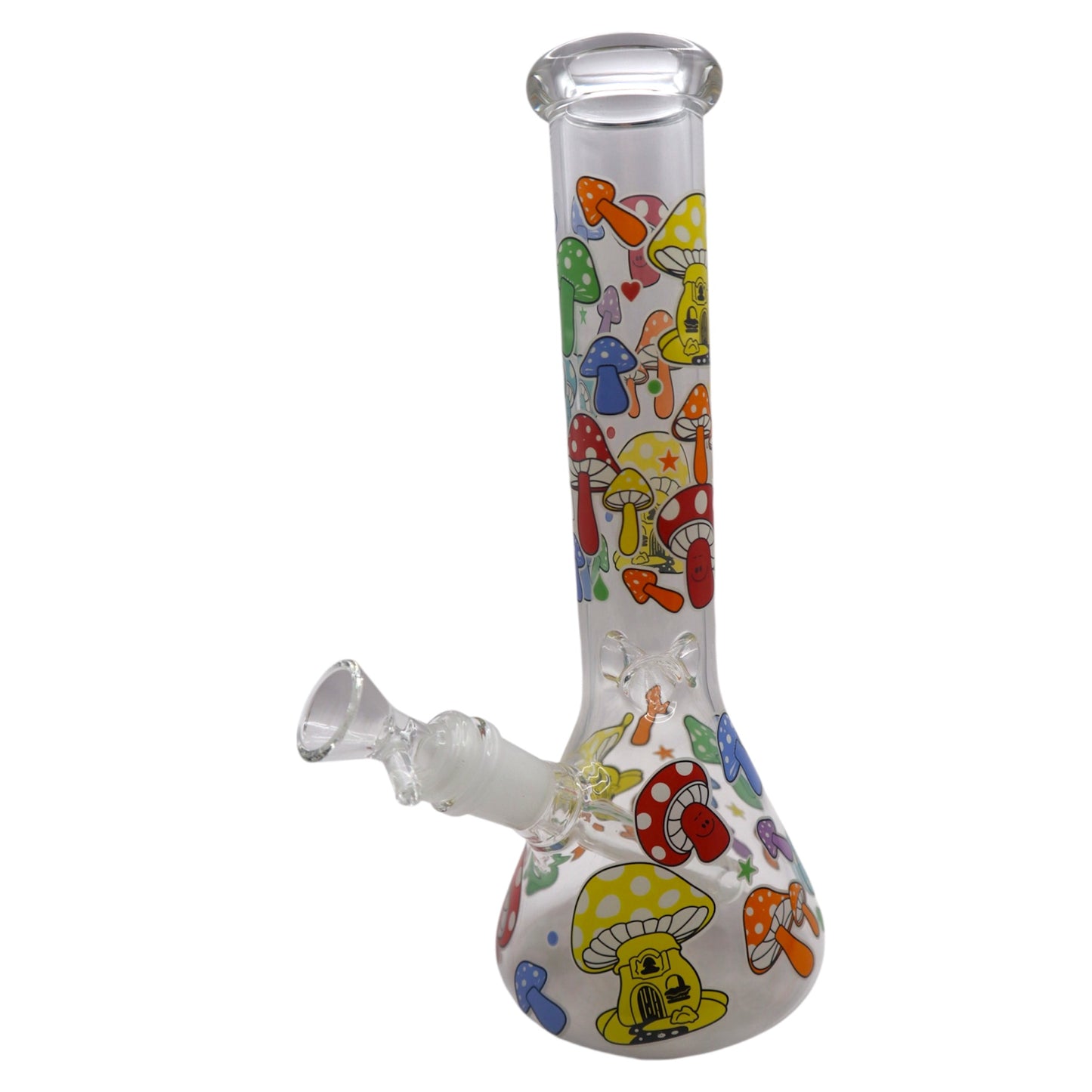 10” Glow in the Dark Mushroom Beaker Bong