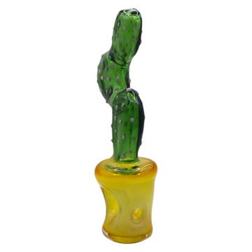 Green Glass Cactus Handpipe