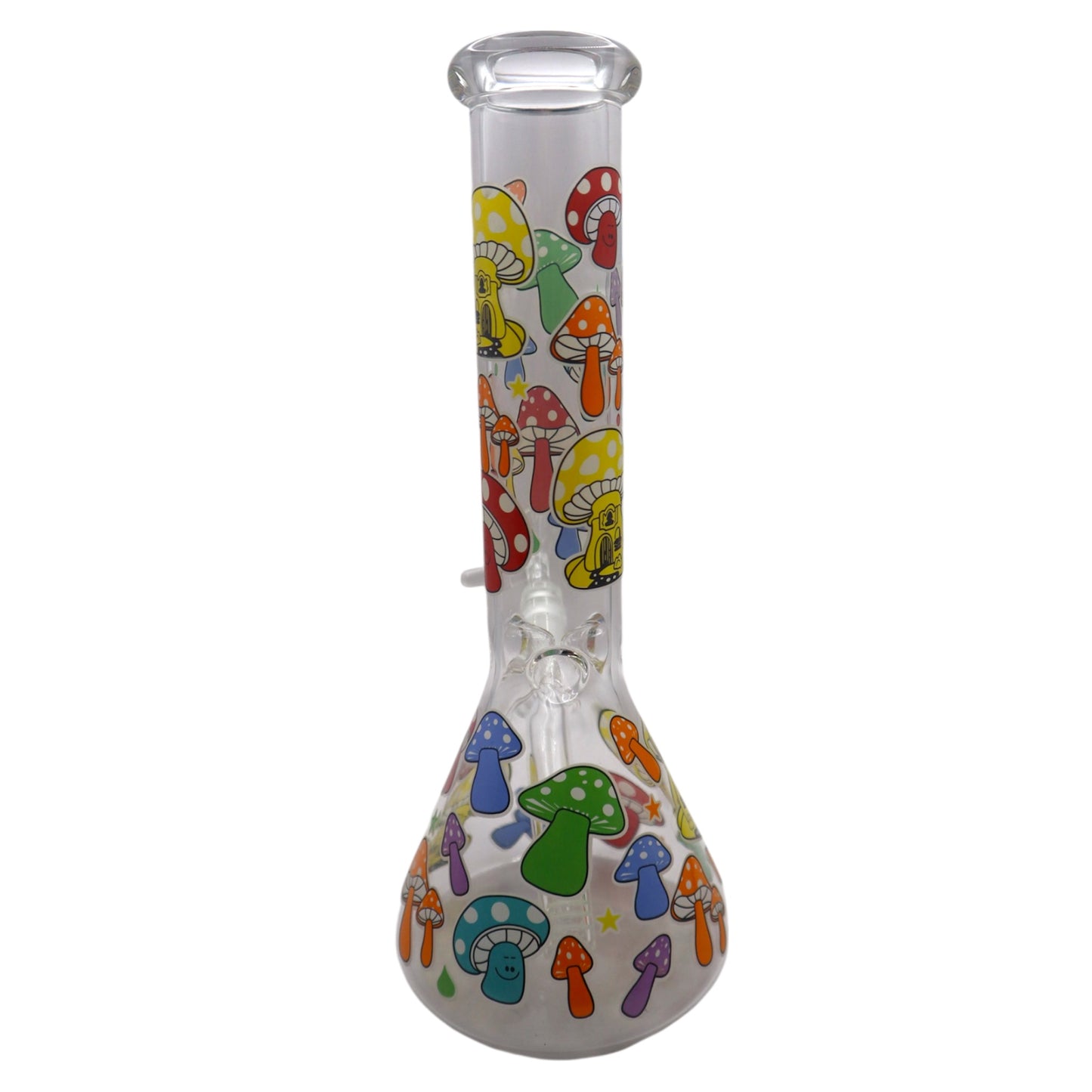 10” Glow in the Dark Mushroom Beaker Bong