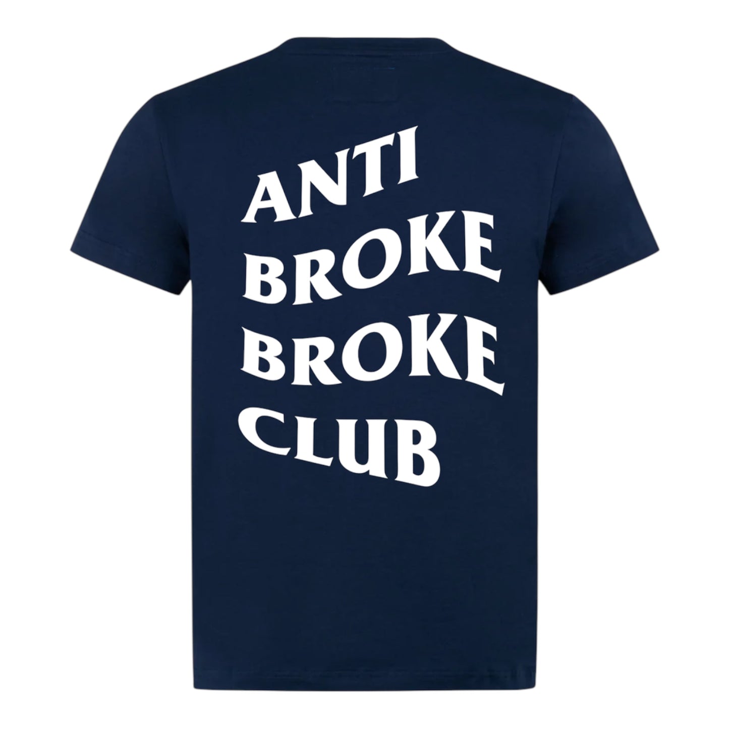 Anti Broke Broke Club Workout T-Shirt - Navy Blue