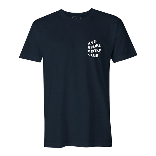 Anti Broke Broke Club Workout T-Shirt - Navy Blue