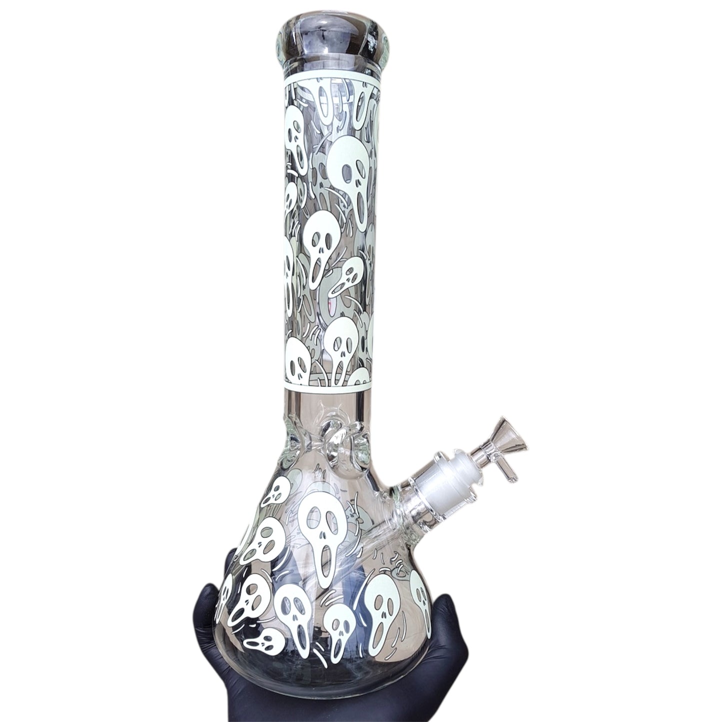 14” Glow in the Dark Ghostface Beaker Bong