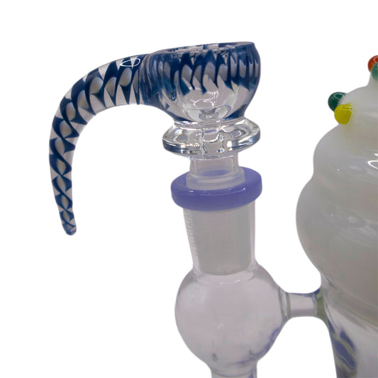 14MM Blue Dragontail Bong Bowl - Replacement Bowl