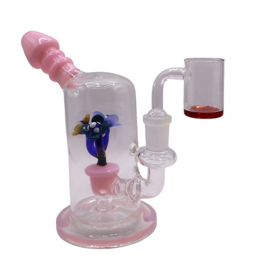 Glass Pink Flower Mini Dabrig